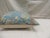 Antique Blue & Gold French Silk Embroidery Square Decorative Pillow For Sale - Image 4 of 8