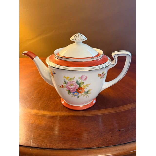 Noritake Vintage Noritake M Tea Pot and Sugar Bowl N749 Handpainted ca.1950 For Sale - Image 4 of 16