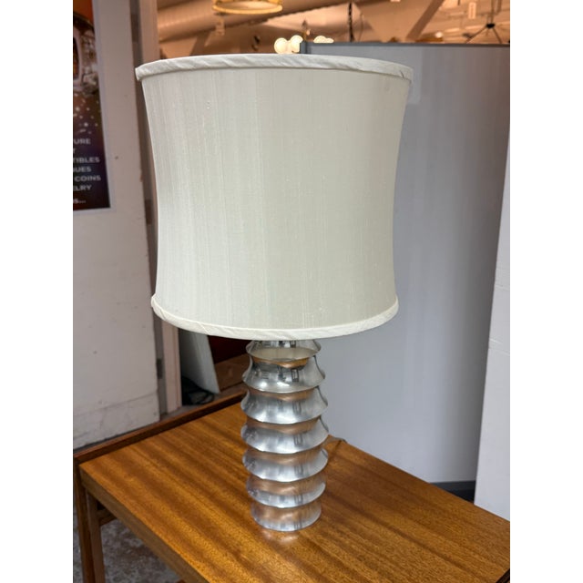 Modern Nambé Lighting Sculptural Table Lamp, Vintage For Sale - Image 3 of 12