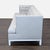 Modern Jonathan Adler Modern 3-Seat Sofa in Light Grey Upholstery For Sale - Image 3 of 8