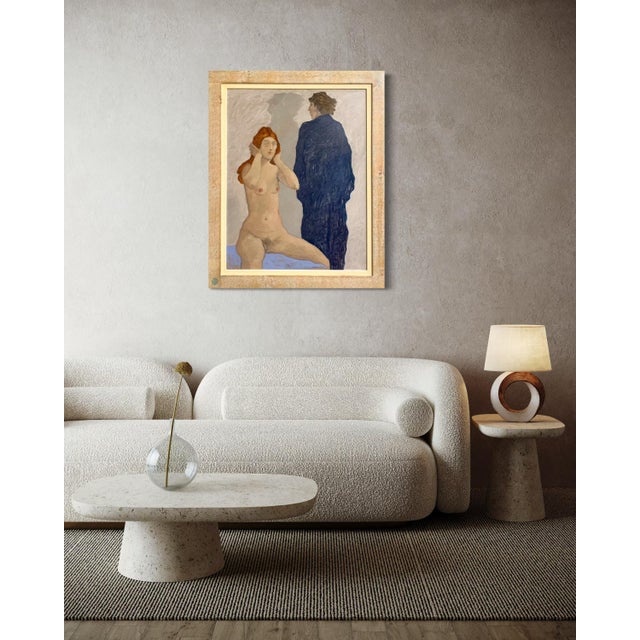 2000 - 2009 Giampaolo Talani "Ambiguous Story" Oil on Board, Figurative Nude, Tuscan Coastal Art, Contemporary Art by Italian Master, 2000 For Sale - Image 5 of 10
