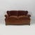 Italian Art Deco two seater sofa in brown velvet, 1930s Two-seater sofa in brown velvet. The couch has rounded and...