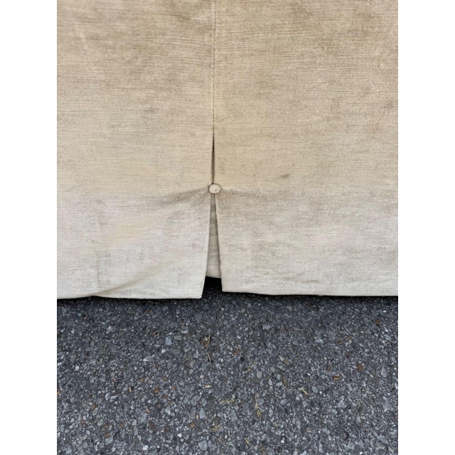 2010s Two Seat Sofa in Champagne Velveteen Fabric For Sale - Image 5 of 5