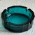 1960s Mid-Century Modern Pebbled Glass Teal Ashtray For Sale - Image 9 of 9