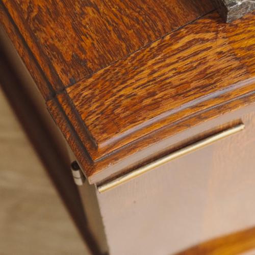 French Art Deco Bedside Table with Marble For Sale - Image 11 of 14