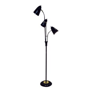 Mid-Century Modern Black Floor Lamp For Sale