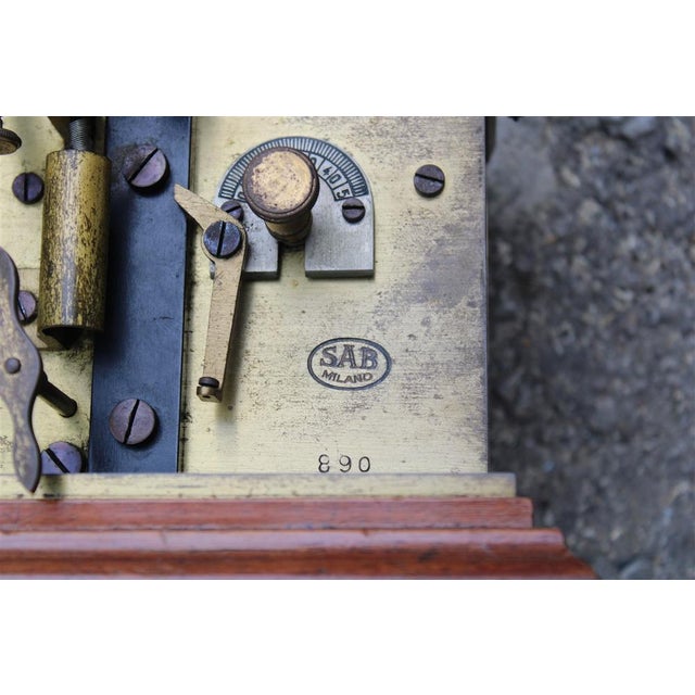 Italian Morse Telegraph in Brass, 1880s For Sale - Image 6 of 18