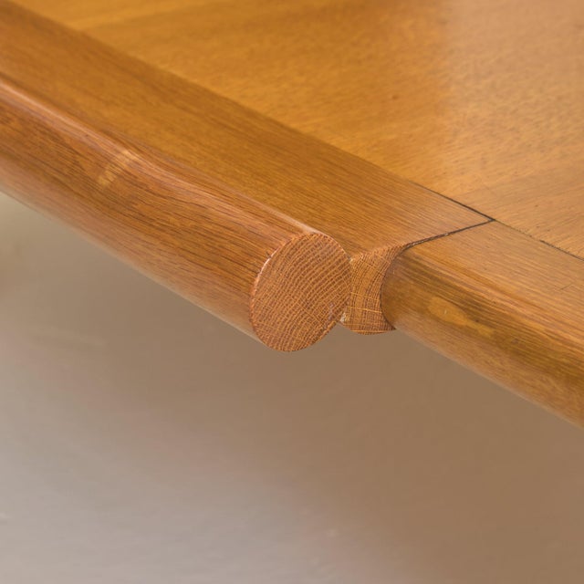 Wood Vintage Italian Solid Oak Square Coffee Table For Sale - Image 7 of 11