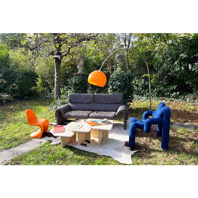 Postmodern DS 2011 Loveseat in Grey Leather from de Sede For Sale - Image 3 of 13