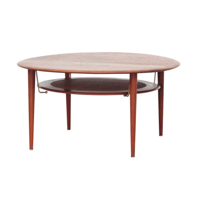 Wood Teak Two Tier Coffee Table by Peter Hvidt & Orla Mølgaard-Nielsen for France & Son For Sale - Image 7 of 7