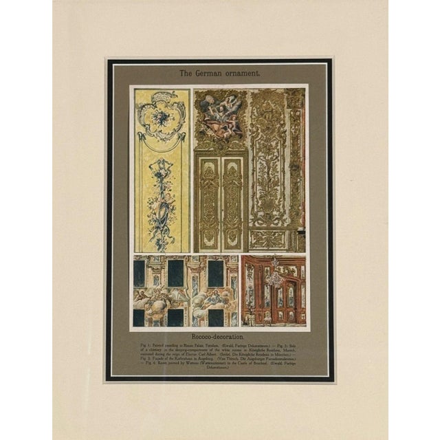 Wood Antique Renaissance, Six Framed Antique Ornament Prints, 20th C. For Sale - Image 7 of 16