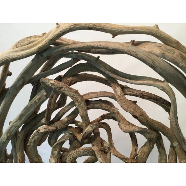 Tan Vine Disc on Iron Stand For Sale - Image 8 of 13