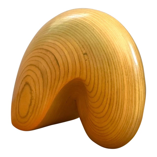 Vintage Abstract Wood Nautilus Shell Sculpture For Sale