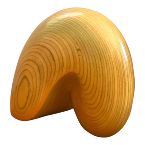 Vintage Abstract Wood Nautilus Shell Sculpture