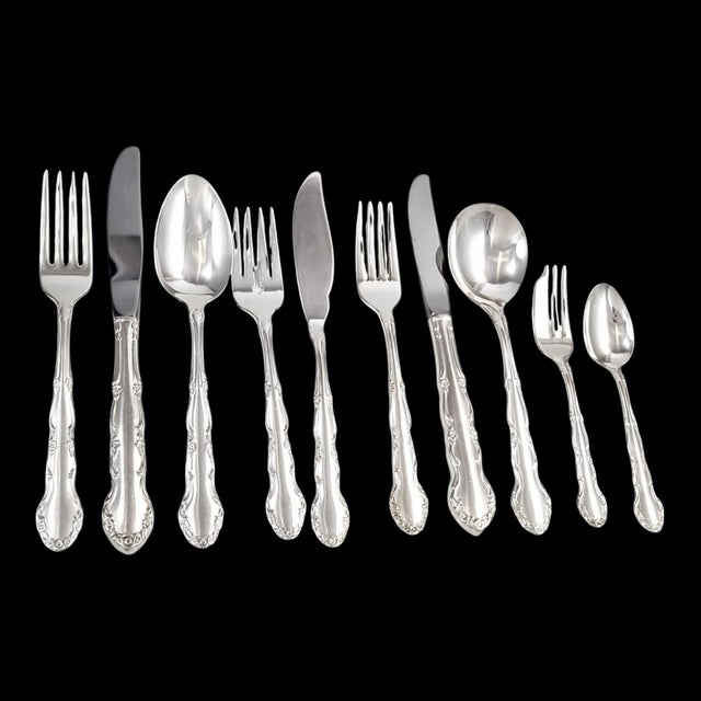 Flirtation Flatware Set with Teak Canteen, 1960s, Set of 62 For Sale - Image 4 of 18