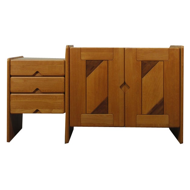 Fagus Series Sideboard in Elm by Søren Nissen & Ebbe Gehl for Meubles Seltz, 1990s For Sale