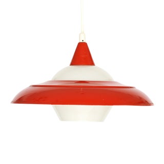 Vintage Opaline Glass Pendant Light Sweden 1970s For Sale