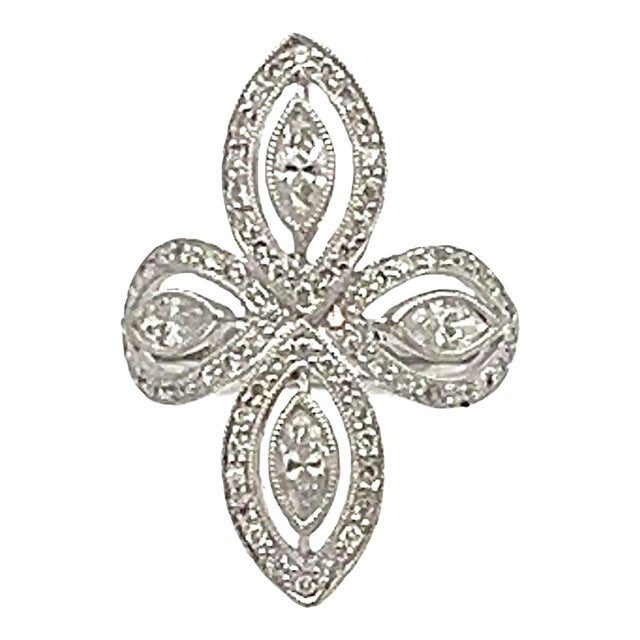 1.17 Ct Marquise Diamond Ring Size 6 For Sale