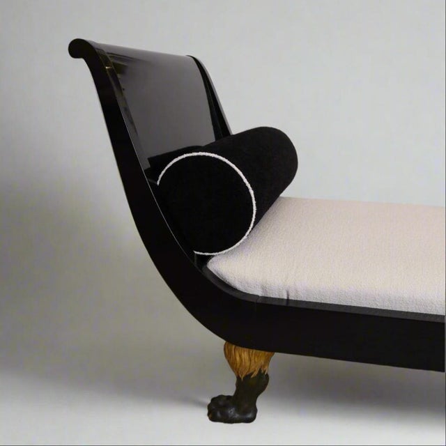 Ebonized Empire Recamiere , Austria Ca. 1800's For Sale - Image 4 of 18