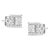 Contemporary .925 Sterling Silver 1/4 Cttw Princess and Round Cut Diamond Halo Stud Earrings For Sale - Image 3 of 6