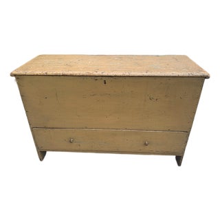 Fantastic 18th Century Painted Blanket Box All Original For Sale