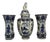 Vintage Three-Piece Windmill Garniture Set in the style of Boch Delft, 20th Century, 1950s, Set of 3 For Sale