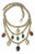 Vintage Scarab Bib Chain Link Egyptian Style Necklace, c.1980 For Sale