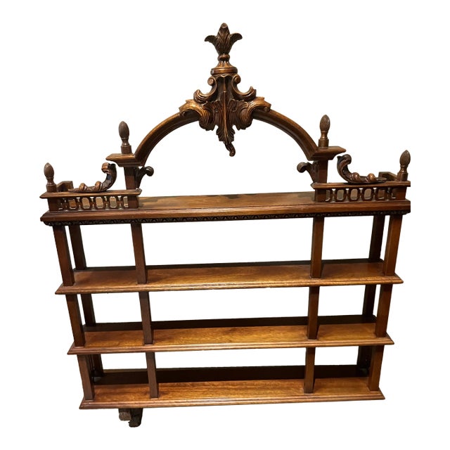 1990s Wall Mounted Ornate Victorian Shelf For Sale