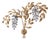 Large Golden Bell Flower Pioggia Doro Wall Lamp attributed to Hans Kögl, 1970s For Sale