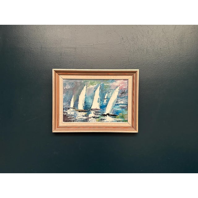 Bertil Thorell, Sailboats, 1977, Oil on Panel, Framed For Sale - Image 18 of 18