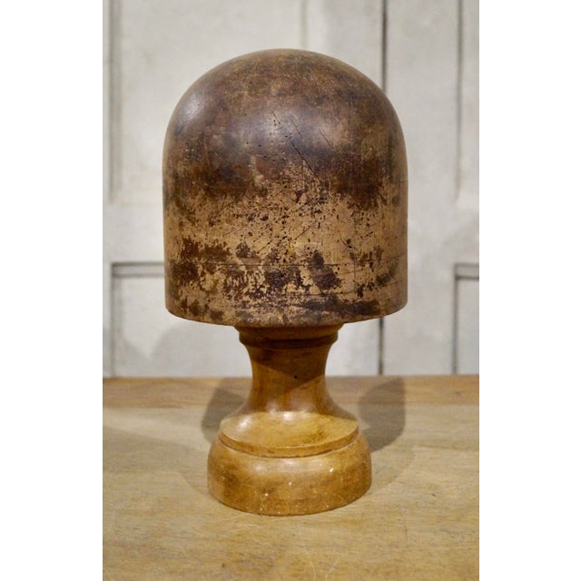 Antique French Hat Block on Stand from Milliners, 1900s For Sale - Image 3 of 6