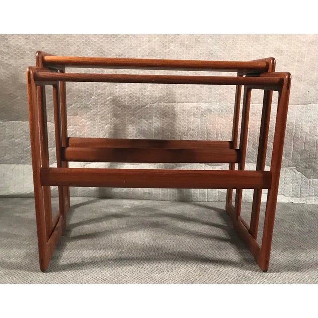 Mid-Century Modern 1960s Morgen-Kohl, Denmark Mid-Century Nesting Tables - Set of 2 For Sale - Image 3 of 7