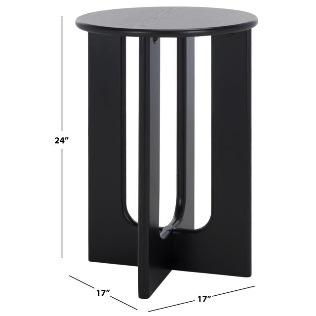 Contemporary Ashanka End Table in Black For Sale - Image 3 of 8