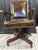 Vintage Century furniture executive chair with leather seat and back and nailhead detail Wood Frame and Roller wheels