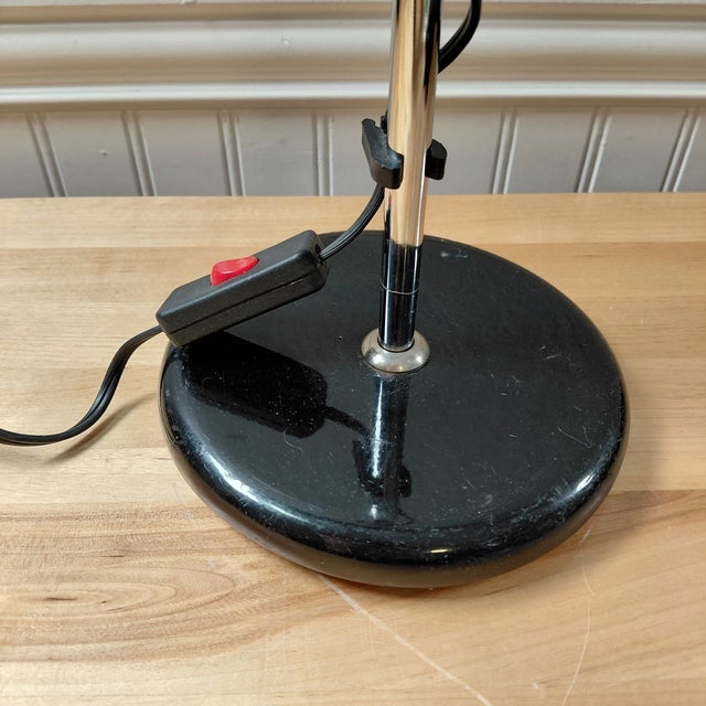 Vintage Industrial Articulating Adjustable Metal Desk Lamp For Sale - Image 4 of 6