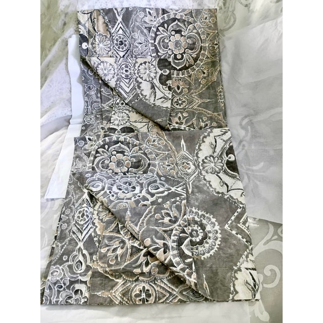 Pottery Barn 2016 Pottery Barn Jacqueline Euro Pillow Sham Pair For Sale - Image 4 of 12