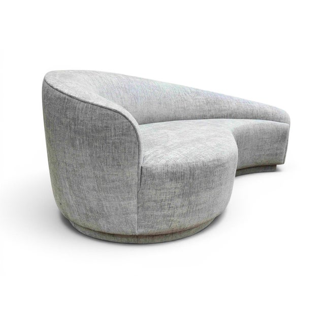 Gray Interlude Home Left-Arm Dana Sofa/Chaise With Ottoman For Sale - Image 8 of 13
