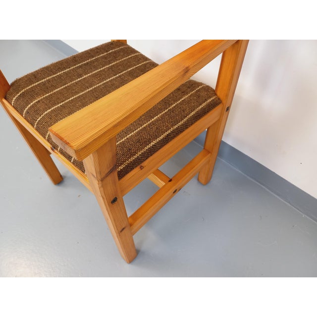 Vintage Armchair in Pine and Upholstery, 1980s For Sale - Image 12 of 15
