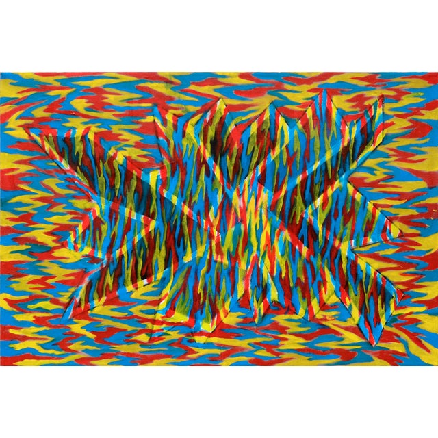 Abstract Expressionism Dynamic Primary Geometric Abstract by Ross H. Pollette For Sale - Image 3 of 5