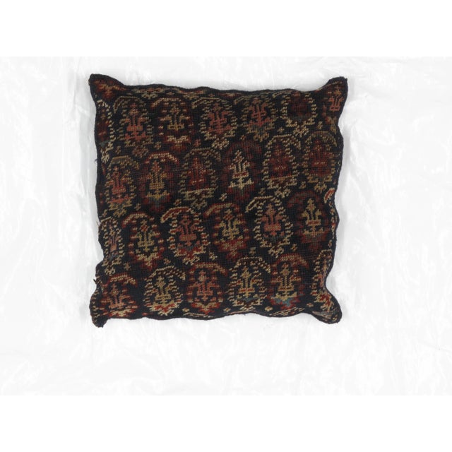 Persian Persian Leon Banilivi Pillow with Antique Rug Fragment -1'4' X 1'4" For Sale - Image 3 of 3