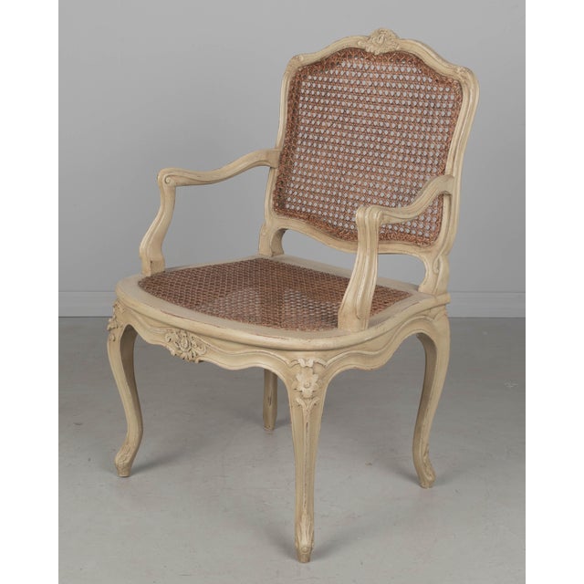 French Country Louis XV Style French Fauteuil or Arm Chair For Sale - Image 3 of 10