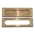 Reclaimed 10 In. Rectangular Brass Mail Slot Set For Sale