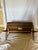 Authentic t.h. Robsjohn-Gibbings for Widdicomb Walnut X-Base Footrest Ottoman, Labeled, C. 1952-1955 For Sale - Image 9 of 12