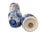 Porcelain blue and white Russian nesting dolls salt and pepper shaker with a condiment container and tray. No marks....