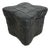 Black Leather Pouf For Sale