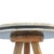 Wood Inlay Accent Stool With Tripod Base For Sale - Image 7 of 7