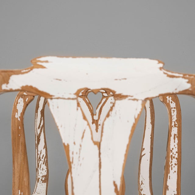 Mid 20th Century 20th Century Swedish Rococo Revival Wood Patinated Dining Chairs - Set of 8 For Sale - Image 5 of 18