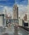 Mid-Century Modern Watercolor of Chicago by Peter Crombie Hand Signed -Michigan Ave Bridge, Palmolive Bldg 1949 For Sale - Image 3 of 6