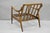Vintage Mid Century Modern Danish Style Sculptural Walnut Lounge Arm Chair For Sale - Image 4 of 17