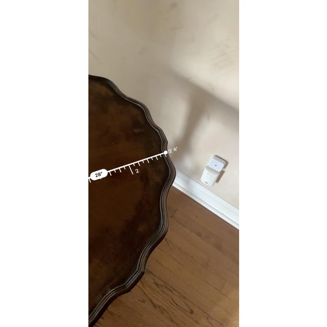 Mid-Century Modern 1950s Mahogany Tripod Tilt-Top Occasional Table (Pie Table) For Sale - Image 3 of 12